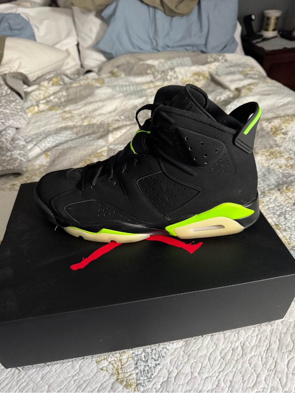 Jordan Retro 6 Sneakers Black/Lime